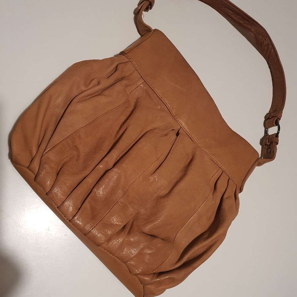 Tan Leather Handbag Gabee - Picture 1 of 7